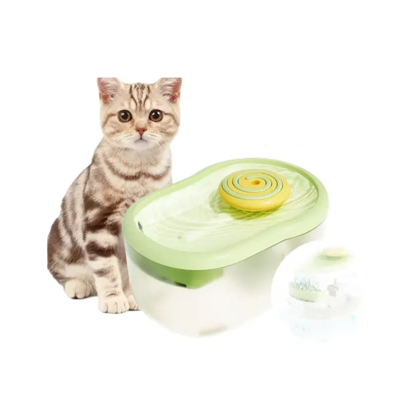 Fuente verde de agua pura para Mascotas