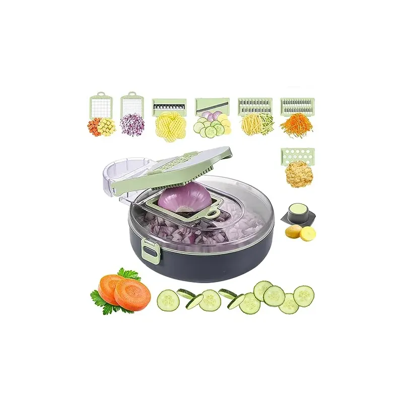 Picador y Cortador de Verduras Multifuncional 9 en 1 - Prepara tus comidas en segundos